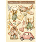Stamperia Printed Decorative Wooden Shape For Art And Craft A5 - Family
