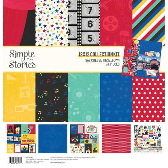 Simple Stories Collection Kit 12"X12" Say Cheese Tinseltown