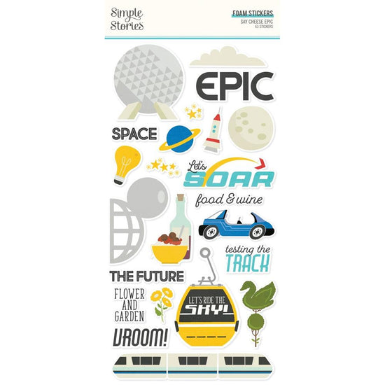 Say Cheese Epic Stickers 63/Pkg Foam