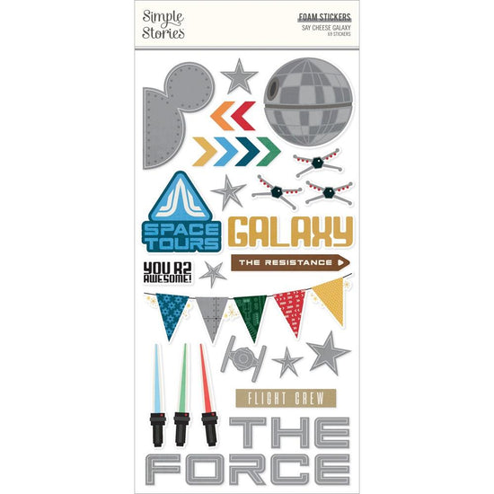 Say Cheese Galaxy Stickers 69/Pkg Foam