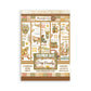 Stamperia Printed Washi Pad For Art And Craft A5 8 Sheets - Cozy Family