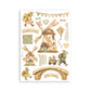 Stamperia Printed Washi Pad For Art And Craft A5 8 Sheets - Cozy Family