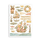 Stamperia Printed Washi Pad For Art And Craft A5 8 Sheets - Cozy Family