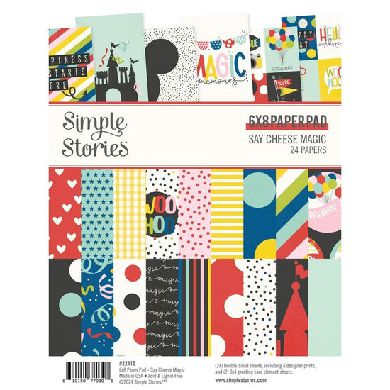 Simple Stories Double-Sided Paper Pad 6"X8" 24/Pkg Say Cheese Magic