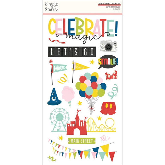 Say Cheese Magic Chipboard Stickers 6”x12”