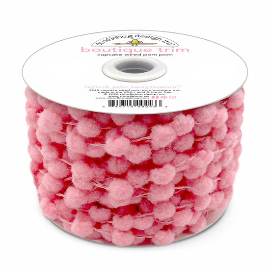 Doodlebug Wired Pom Pom Trim (by yard) Cupcake