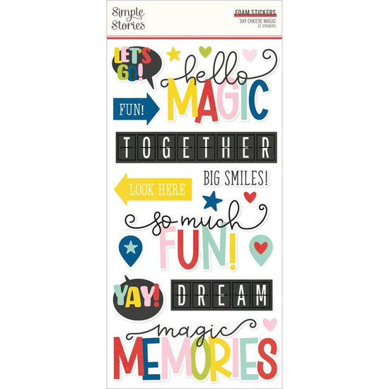 Say Cheese Magic Stickers 37/Pkg Foam
