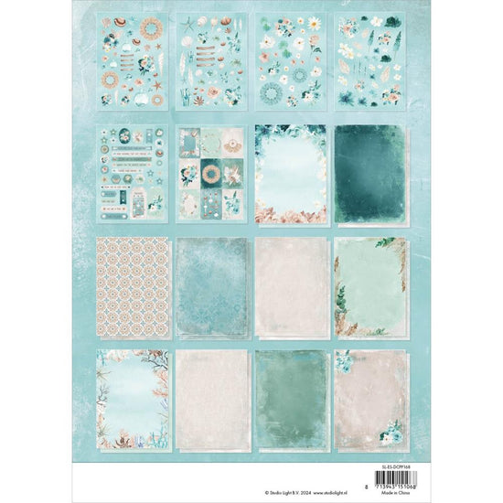 Studio Light Essentials Die-Cut Paper Pad 11.5"X8.25" 32/Pkg Nr. 168, Ocean Boho