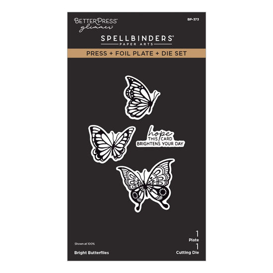 Spellbinders Bright Butterflies Press + Foil Plate & Die Set