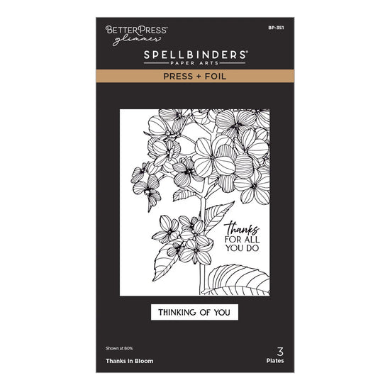 Spellbinders Thanks in Bloom Press + Foil Plates