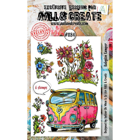 AALL And Create A6 Photopolymer Clear Stamp Set Babylon Camper