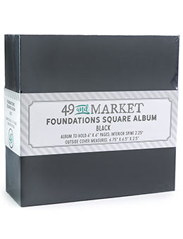 49 & MARKET FOUNDATIONS SQUARE ALBUM- BLACK