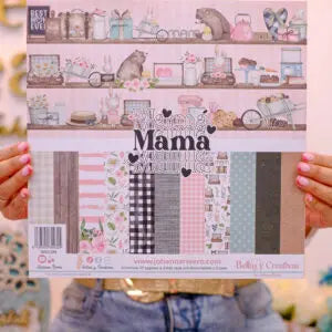 Colección 17 papeles doble cara mama Johanna Rivero