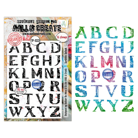 PRE ORDEN AALL and Create - A5 Stamp Set - Scribble Splash PRE ORDEN