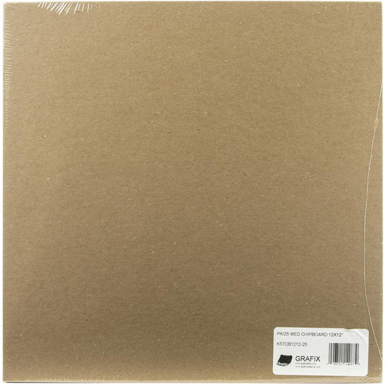 Grafix Medium Weight Chipboard Sheets 12"X12" 25/Pkg