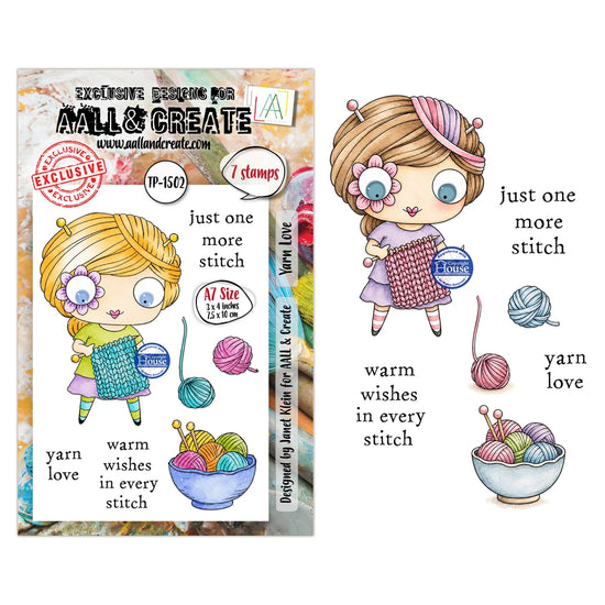 PRE ORDEN AALL and Create - A7 Stamp Set - Yarn Love PRE ORDEN