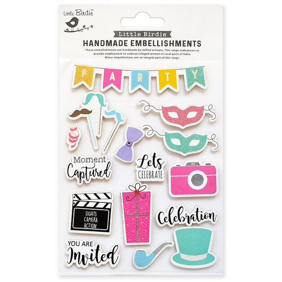 Little Birdie Trendy Embellishment 15/Pkg Party Celebration