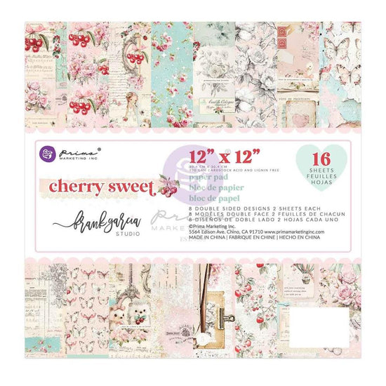 Prima Marketing Double-Sided Paper Pad 12"X12" 14/Pkg Cherry Sweet By Frank Garcia