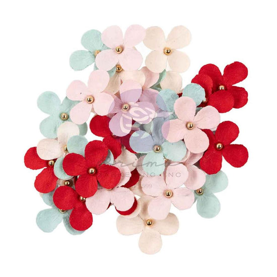 Prima Marketing Frank Garcia Paper Flowers 36/Pkg Delicate & Sweet, Cherry Sweet