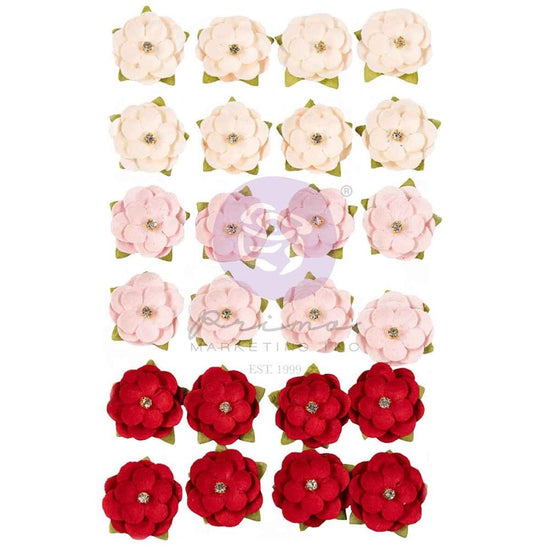 Prima Marketing Frank Garcia Paper Flowers 24/Pkg Cherry Kisses, Cherry Sweet