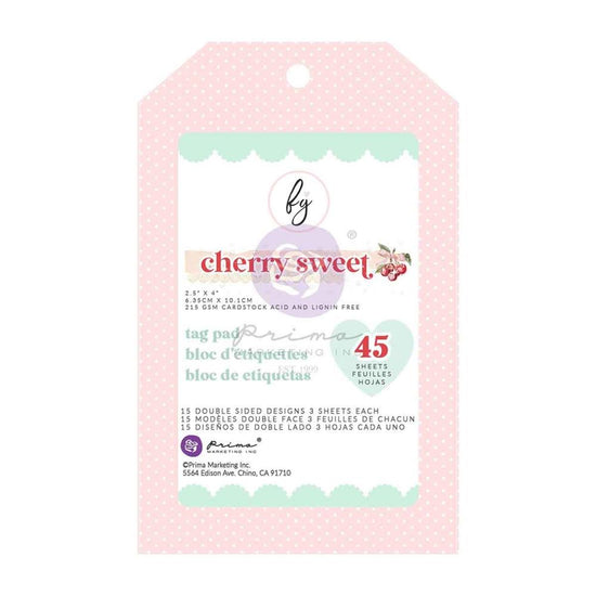 Prima Marketing Tag Pad 2.5"X4" 45/Pkg Cherry Sweet By Frank Garcia