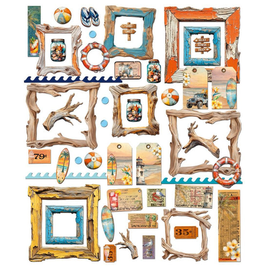 49 And Market Die Cuts Elements, Beach Vibes