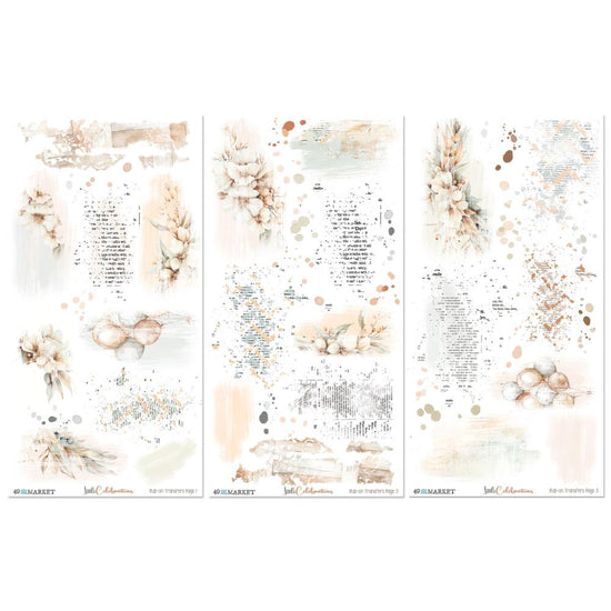 49 And Market Rub-On Transfer Set 6"X12" Little Celebrations