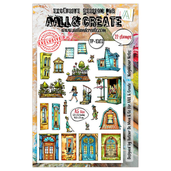 AALL and Create - A5 Stamp Set - Neighbour Notes