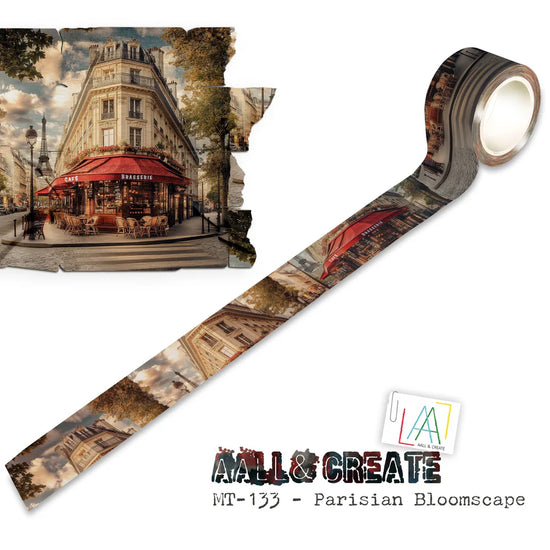 AALL and Create - Washi Tape 25mm x 10m -  Parisian Bloomscape (Layer-It-Up!)