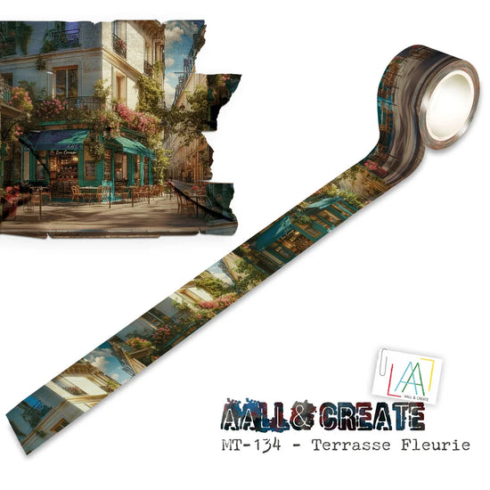 AALL and Create - Washi Tape 25mm x 10m -  Terrasse Fleurie (Layer-It-Up!)
