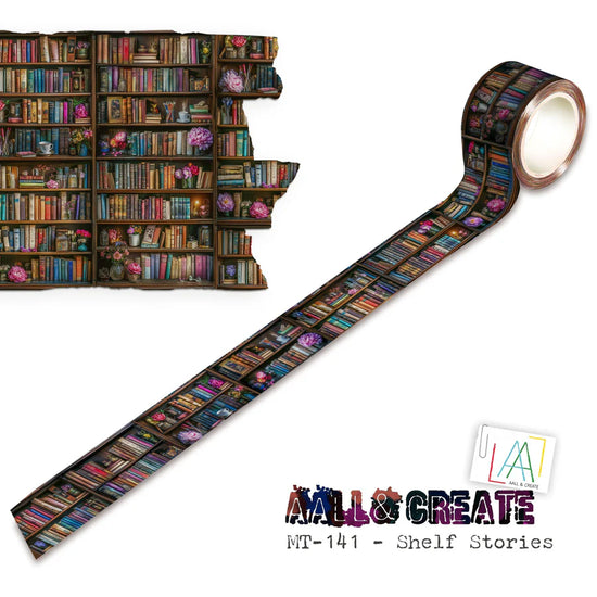AALL and Create - Washi Tape 25mm x 10m - Shelf Stories   (Layer-It-Up!)