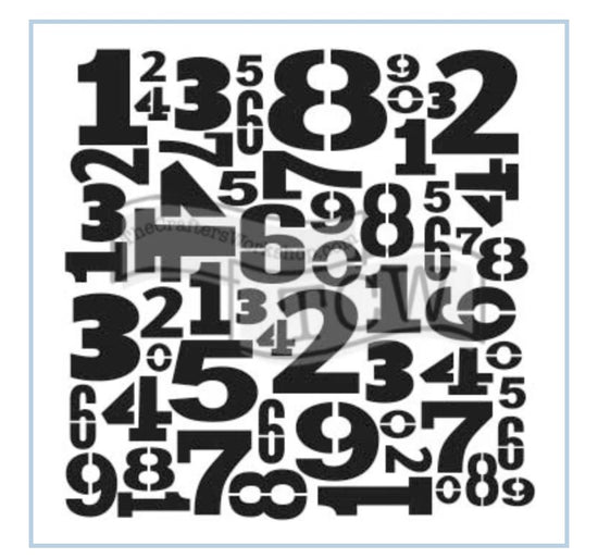 TCW764 Number Scramble Stencil