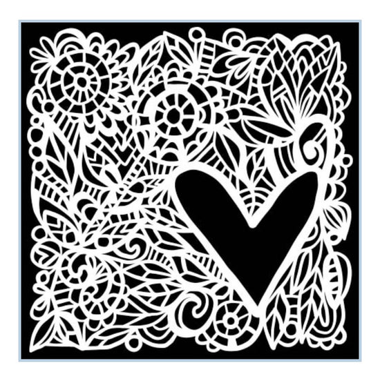TCW825 Love Frame Stencil