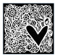 TCW825 Love Frame Stencil