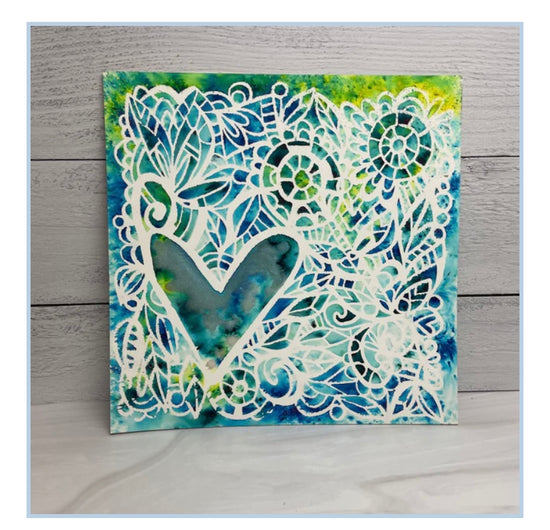 TCW825 Love Frame Stencil