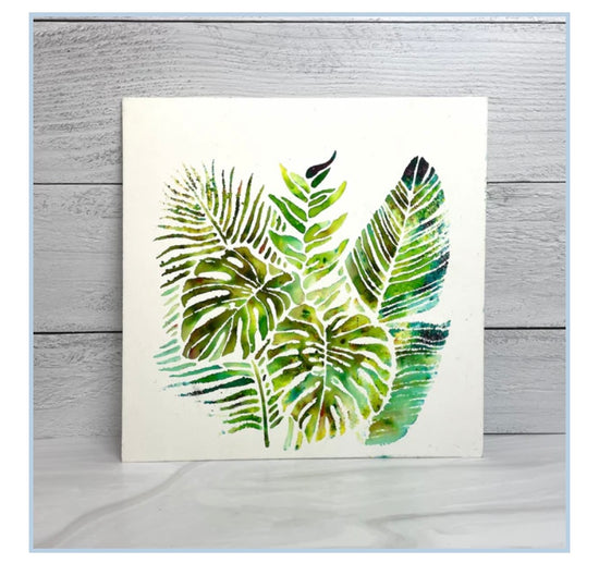TCW920 Tropical Fronds Stencil