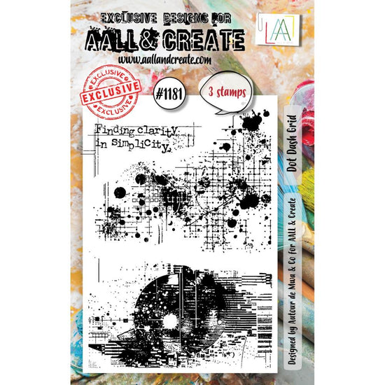 AALL And Create A7 Photopolymer Clear Stamp Set Dot Dash Grid