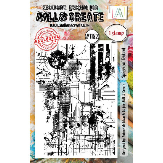 AALL And Create A7 Photopolymer Clear Stamp Set Spherical Textual