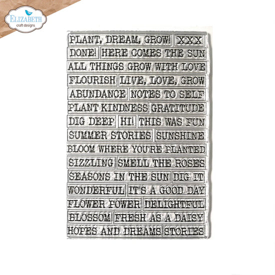 Elizabeth Craft Journal phrases 5 stamp