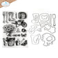 Elizabeth Craft Garden of Love Stamp and Die Set