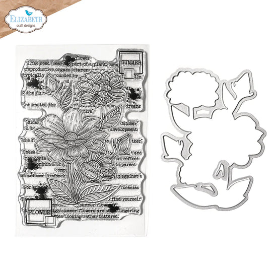 Elizabeth Craft Summer flower Stamp and Die Set