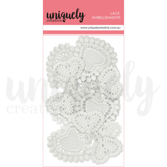 Uniquely Creative MIXED LACE HEARTS