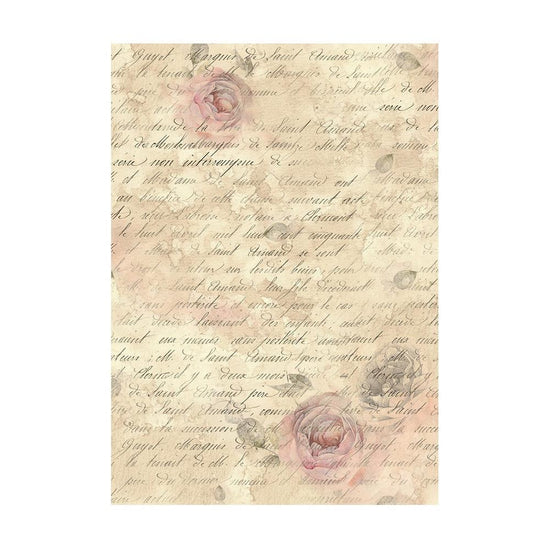 Stamperia Assorted Rice Paper Backgrounds A6 8/Sheets Shabby Rose