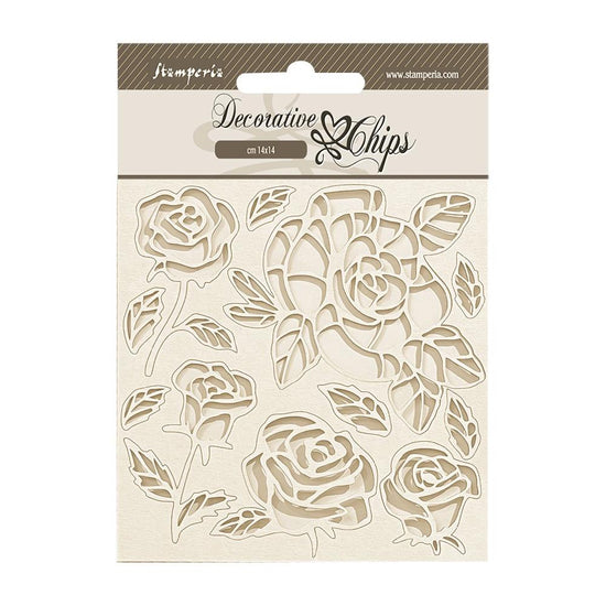 Stamperia Decorative Chips 5.5"X5.5" Shabby Rose Roses