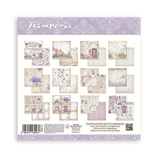 Stamperia Double-Sided Paper Pad 12"X12" 10/Pkg Lavender, 10 Designs/1 Each