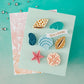HERO ARTS SOPHISTICATED SHELLS ETCHED DIES FROM THE SUMMER BY THE SHORE COLLECTION