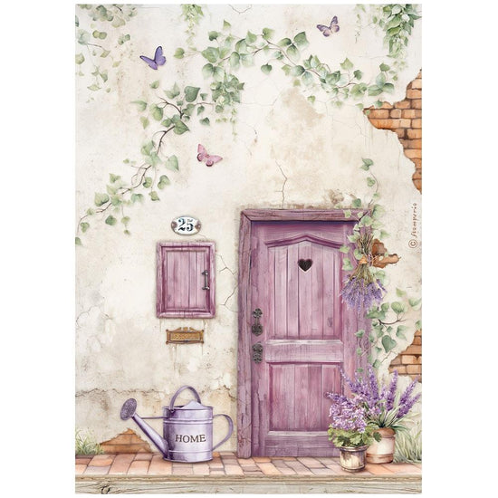 Stamperia Rice Paper Sheet A4 Lavender Door