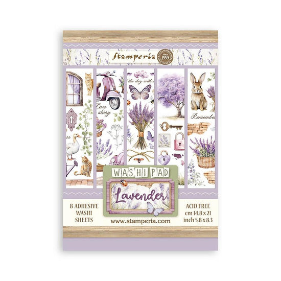 Stamperia A5 Washi Pad 8/Pkg Lavender