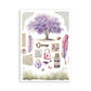 Stamperia A5 Washi Pad 8/Pkg Lavender