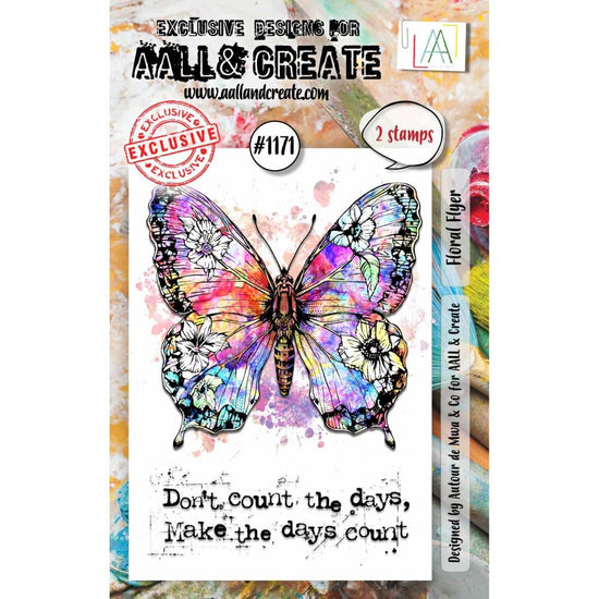 AALL And Create A7 Photopolymer Clear Stamp Set Floral Flyer
